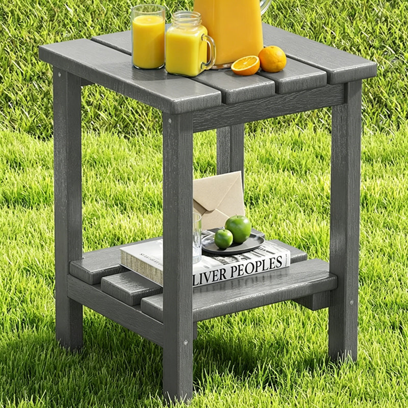 Table d'appoint extérieure All PEHD Adirondack, Gris