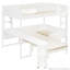 Lit mezzanine double avec bureau pivotant, canapé et lumières DEL-1973165928