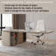 Bureau 78,74 po de style granit blanc de luxe minimaliste-129919972