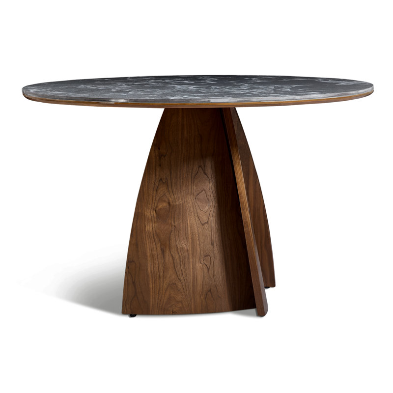 Delone Round Dining Table, Black