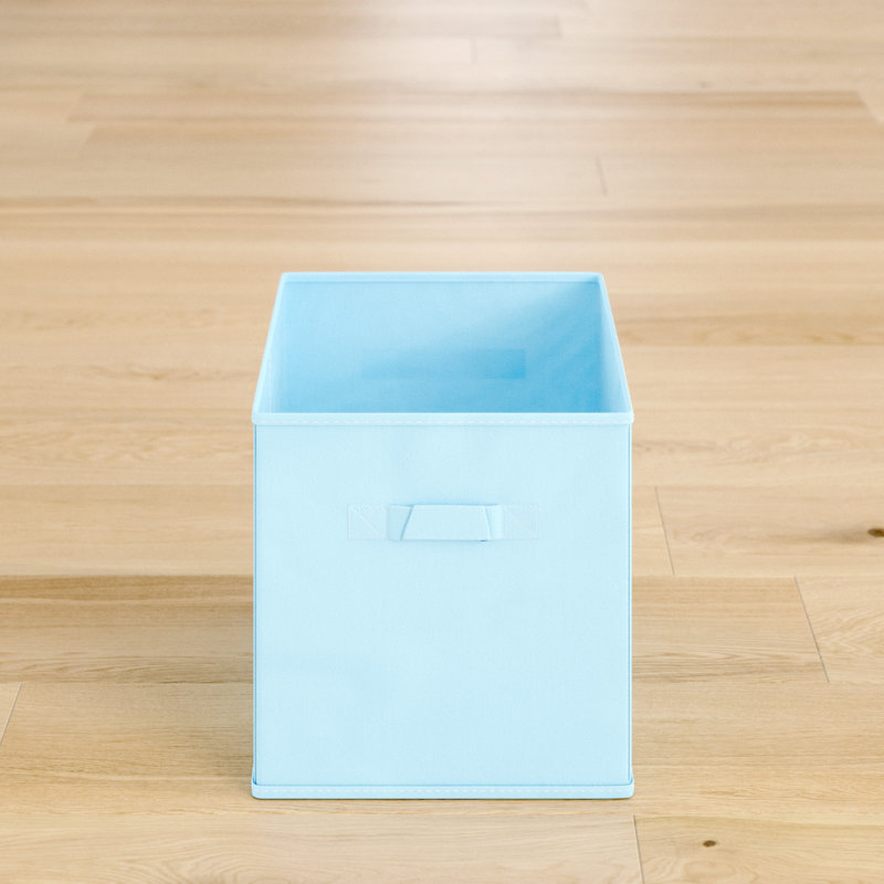 Rebrilliant Fabric Decorative Bin, 27cm H x 21.5cm W x 24.5cm D, Sky Blue