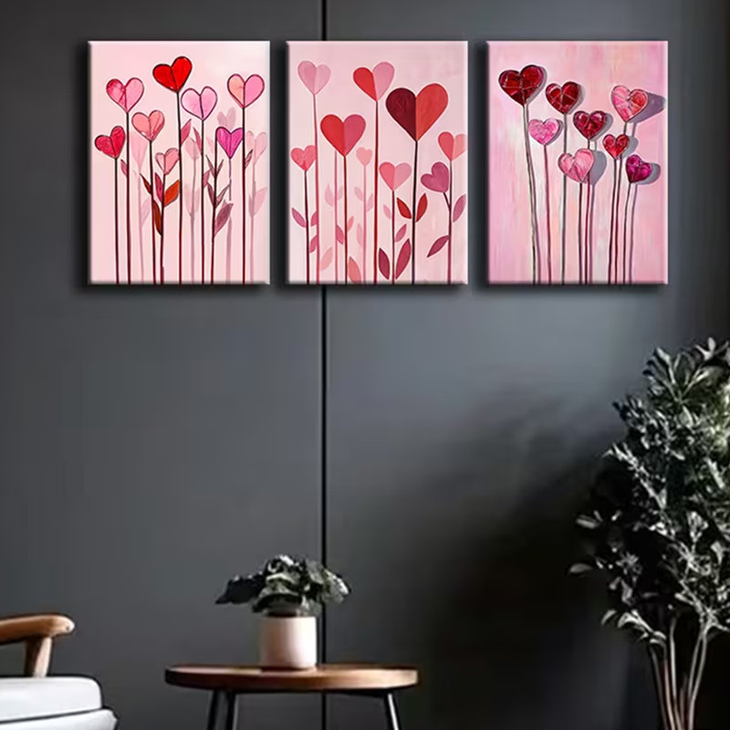 3 Piece Wrapped Canvas Print, 45 cm H x 90 cm W