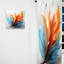 Fractal Boho Feather Amber Orange And Turquoise I - Animals Blackout Curtain - 1 Panel-112760671