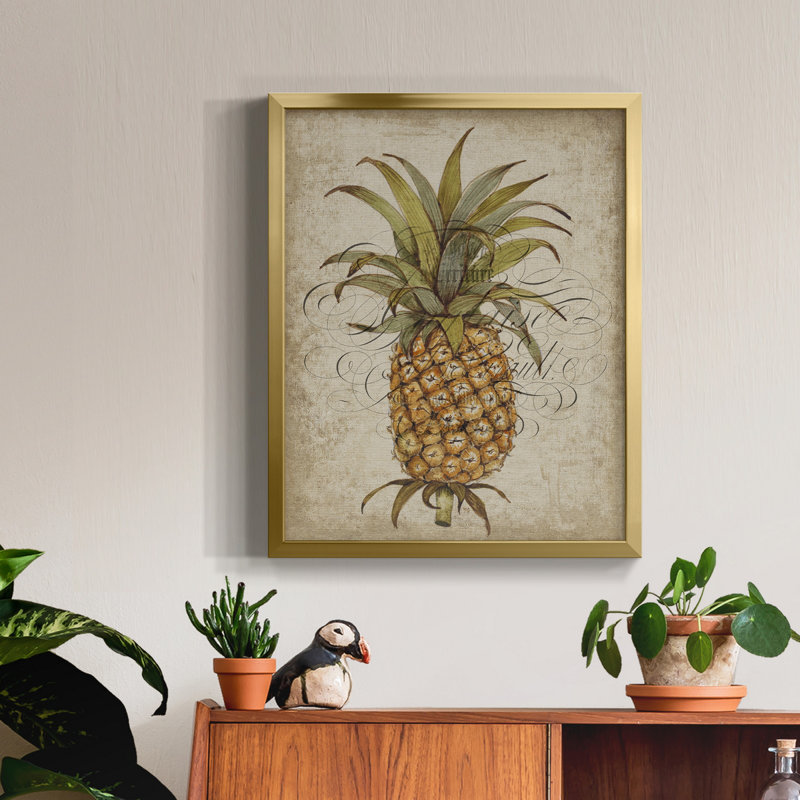 Pineapple Study II - Toile encadrée de qualité supérieure - prête à être accrochée