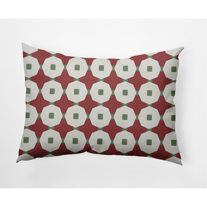 Coussin intérieur / extérieur, Rouge / Vert