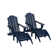 Shawnna 4-Piece Adirondack Conversation Chair with Footrest Ottoman Set