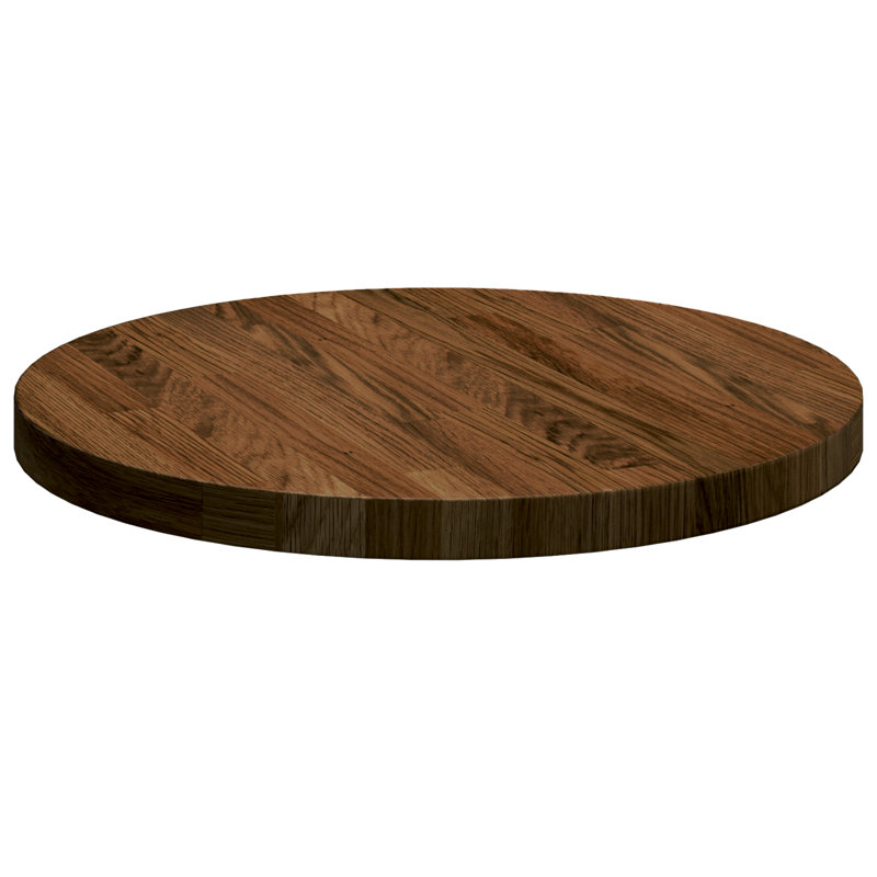 Solid Wood Table Top, 2.5cm H x 40cm W x 40cm D, Dark Brown