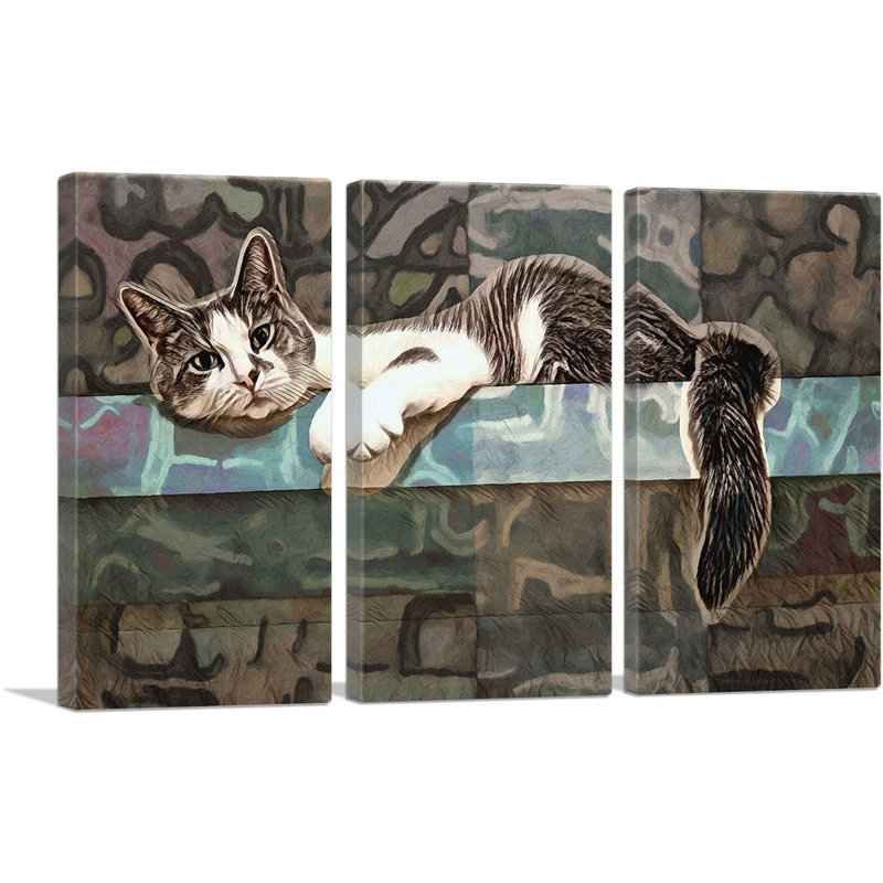 Reproduction de peinture sur toile Aegean Cat Breed Lounging, H 40 po x l 60 po x 1,5 po