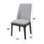Chaise d'appoint Madan en lin beige et garniture en chêne gris (ensemble 2 pièces)