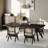 Modern simple rectangular solid wood dining table-365060769