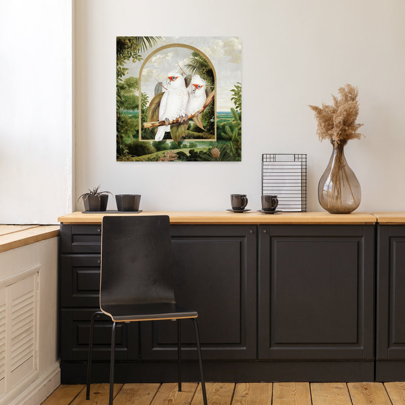 Art contemporain contemporain, oiseau abstrait, paysage contemporain, H 18 po x l 18 po