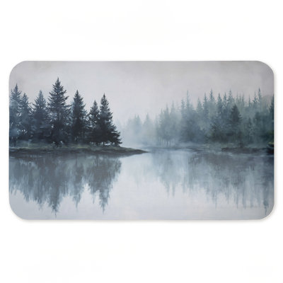 Indigo Tree Reflections Ergonomic Non Slip Kitchen Mat Recycled Cushioned, 18"x30"