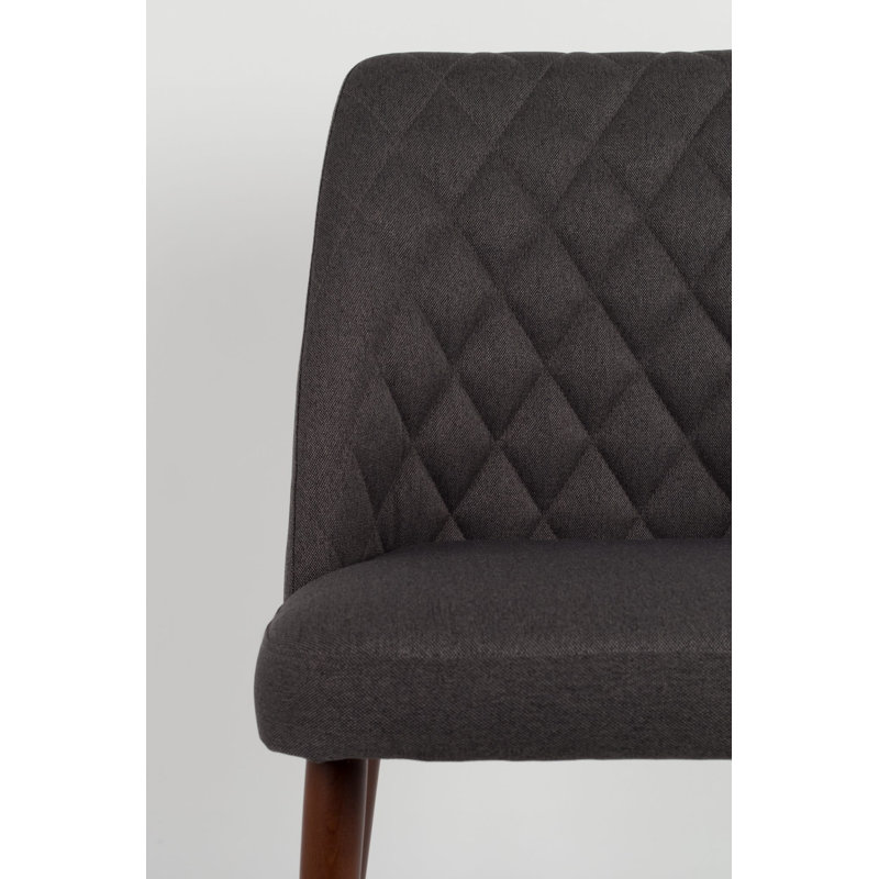 Conway Upholstered Dining Chair, Dark Gray