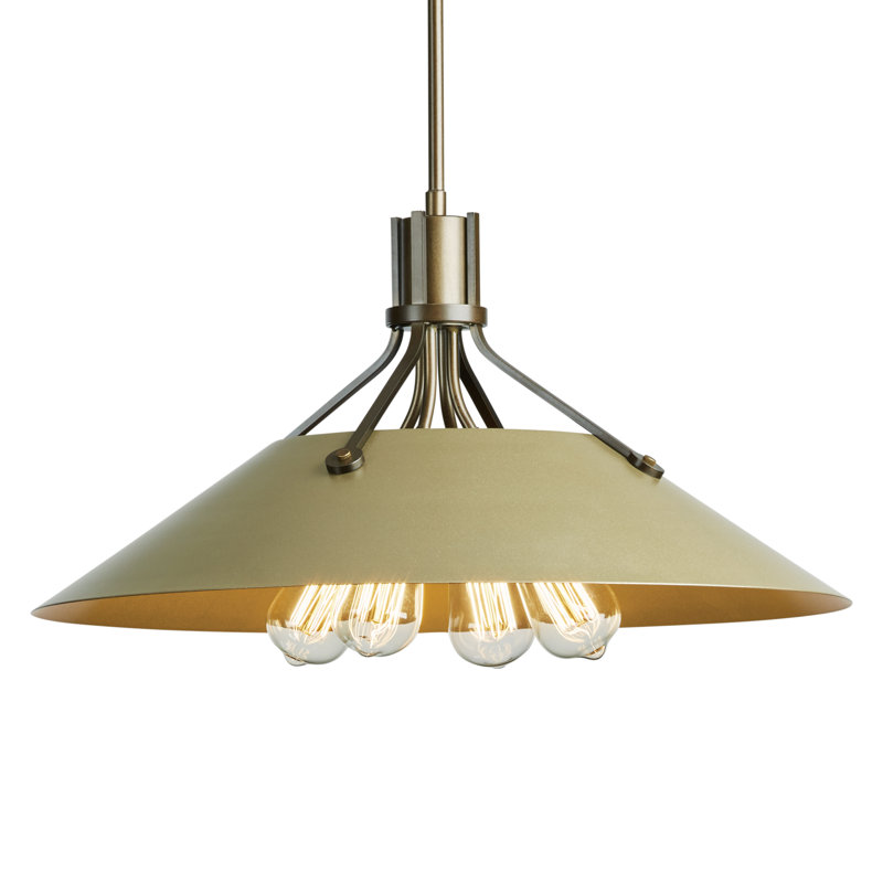 Henry 4 - Light Single Cone Pendant, Bronze, Soft Gold