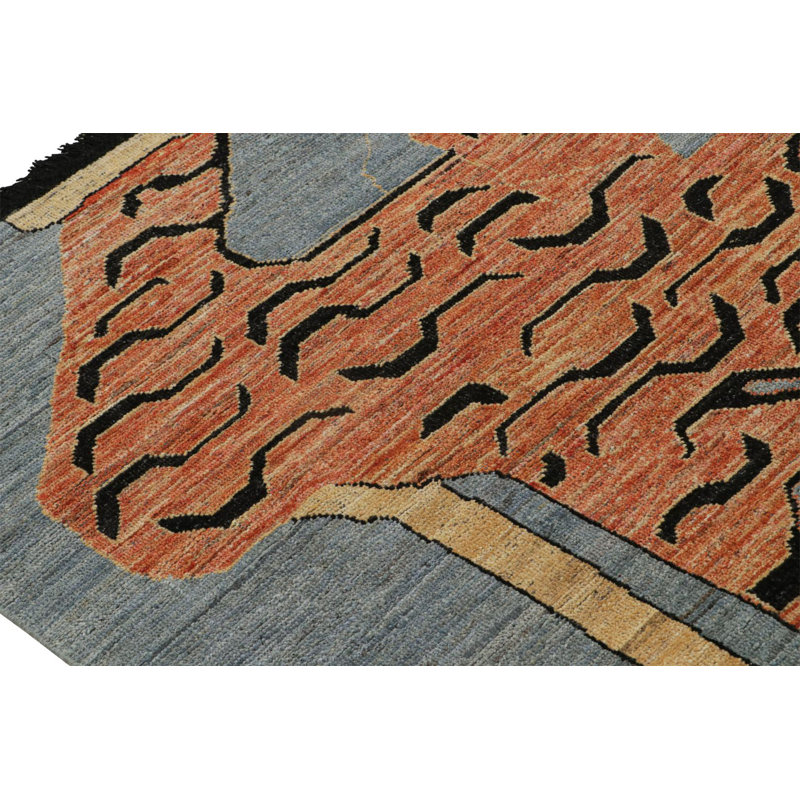 Burano Hand Knotted Wool Animal Print Area Rug, Rectangle 10' x 14'