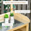 Chillum Garden Potting Bench Table with Galvanized Metal Tabletop Hooks