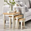 Abundance Solid Wood 3 Piece Living Room Table Set - Traditional Farmhouse Cottage Nesting Tables-282890930