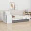 Lit plateforme simple en bois avec bibliothèque intégrée et garde-robe mobile, conception multifonctionnelle avec lit gigogne-1019771217