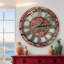 Horloge murale ronde surdimensionnée de 24 po pour le salon avec la collection America-73808851