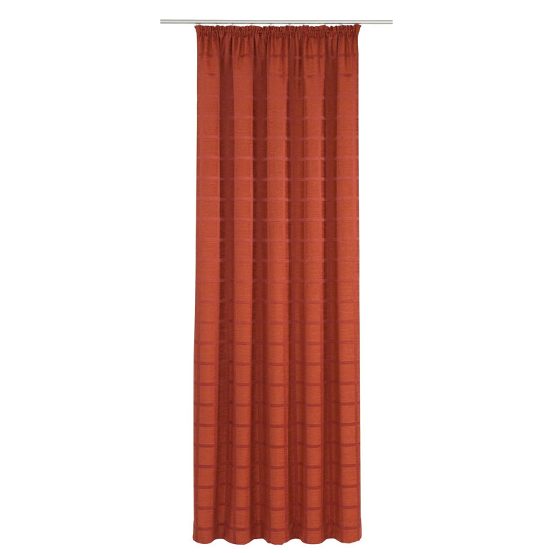Shire Room Darkening Single Curtain Panel, 132 W x 245 D cm, Terra