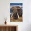 Wild Elephants Kilimanjaro Abstract Contemporary Landscape Nature Wall Art Print 1 Piece Wrapped Canvas Wall Art-2110274738