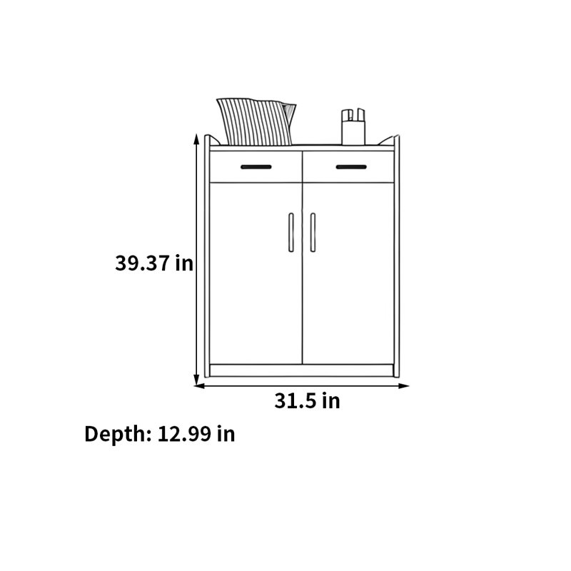 Shoe Storage Cabinet, Beige