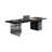Black Rectangular Solid Wood With 1 Drawers Desks-107896546-107896542