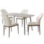 Ensemble de table de salle à manger rectangulaire 55,1 po, table de cuisine moderne, pieds en acier (1 table et 4 chaises)-2116252487-2116252508