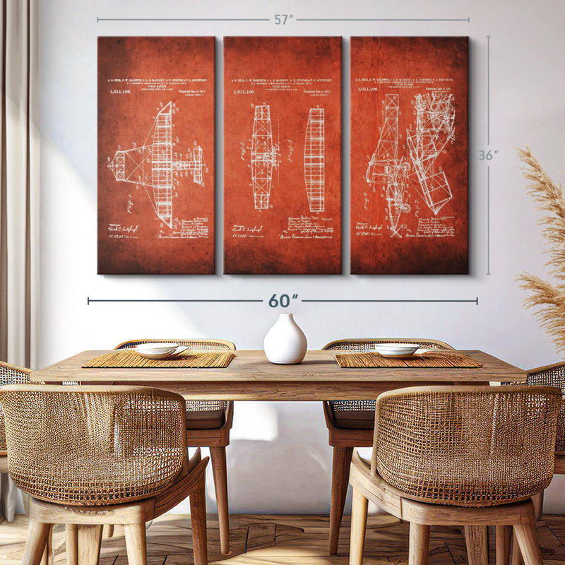 Impression sur toile rouge, H 57 po x l 36 po