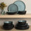Service de table 16 pièces Gibson Elite Tribeca Loft - Rustique moderne - Service pour 4 