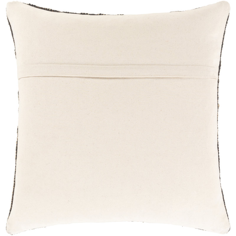 20" Square Beige and Teal Wool Jute Cotton Christmas Pillow