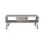 Table basse Vassel, pieds en épingle à cheveux, deux tablettes
