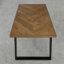 Anacortes Oak Metal Base Dining Table-437683933-437683926