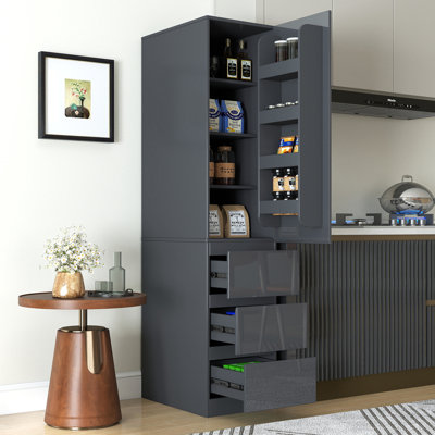 16'' W X 71'' H X 24'' D Linen Cabinet With 3 Drawers