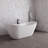 71" Streamline Soaking Glossy White Freestanding Tub With Internal Drain-108964564