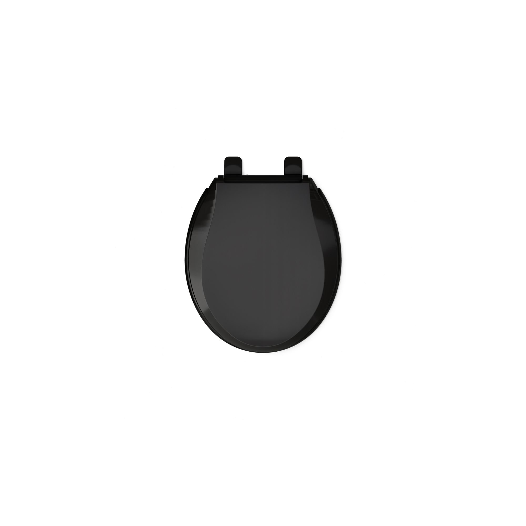 Cachet Nightlight Quiet-Close with Grip-Tight Round Toilet Seat, Black, Ready Latch