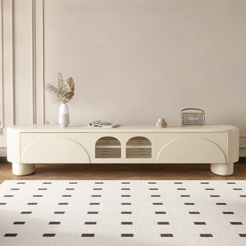 Meuble télé simple de style crème moderne