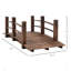 Fir Wood Garden Bridge Arc Walkway With Side Railings For Backyards, Gardens