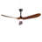 New Model 52 Inch Black Ceiling Fans With Lights And Remote Control,18W Led Light, 3 Solid Wood Blades, Reversible DC Motor For Bedroom Living Room