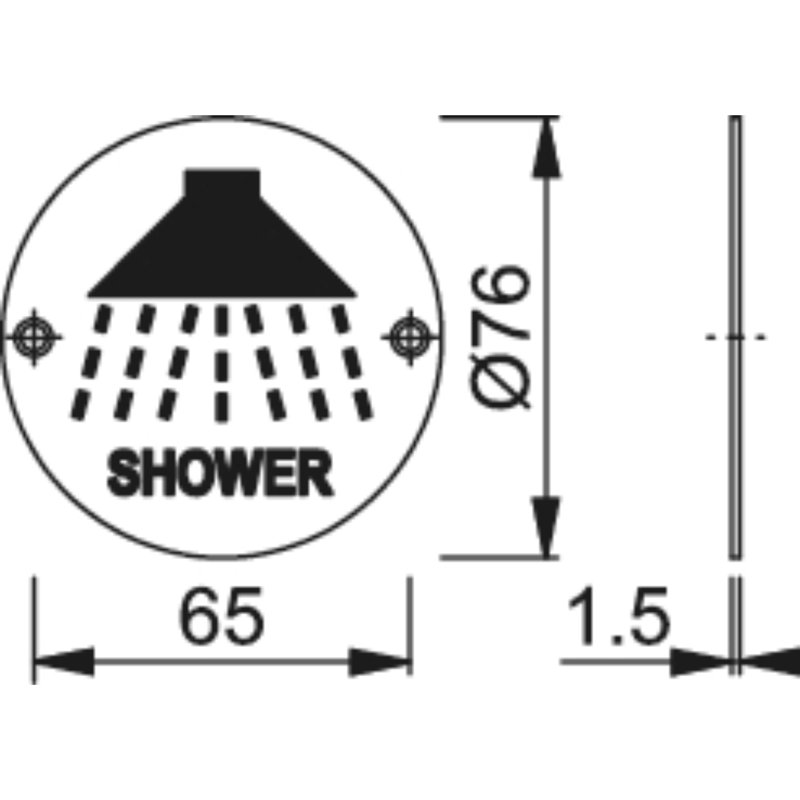 Amberlynn Circular Shower Symbol