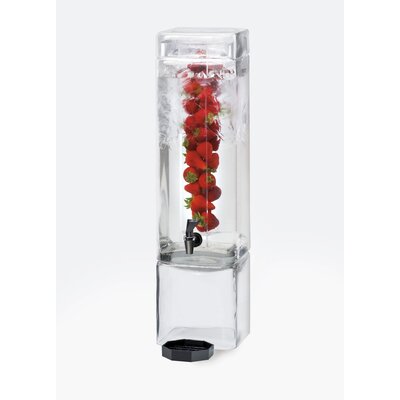 3 Gallon Square Glass Beverage Dispenser with Infusion Chamber -  Cal-Mil, 1112-3INF