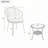 Outdoor Leisure Set, 2 Rattan Single Chairs with A Glass Round Table, Perfectly Suited for Patios, Balconies, and Courtyards-1814644753-1814644752