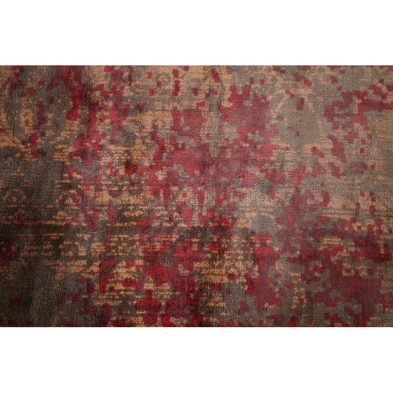 Tapis abstrait fait à la main 8 x 11