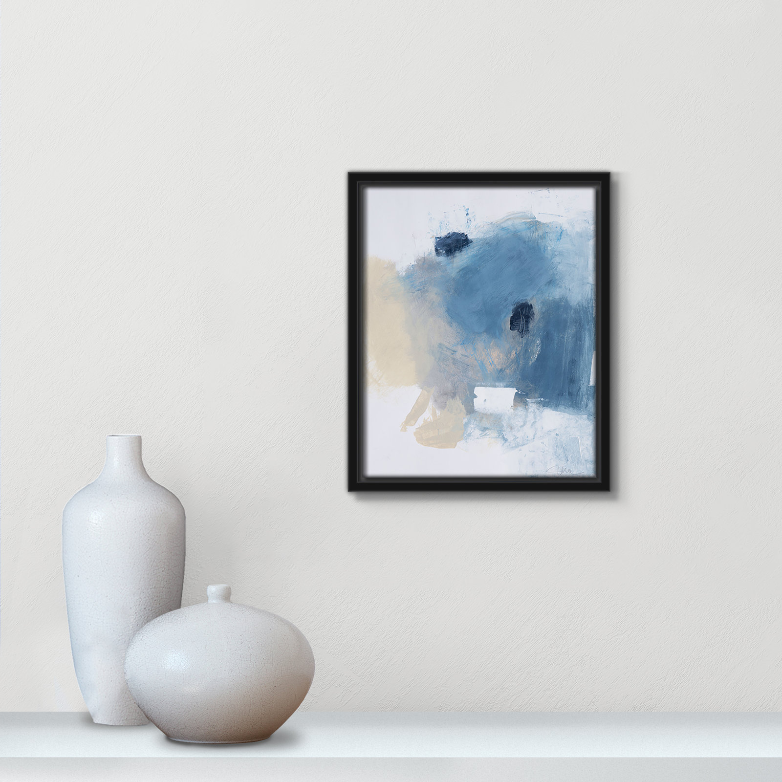 Coastal Carnival Collection "Coastal Carnival I" Print, Black Floater Framed Canvas, No Mat, 11.5" H x 9.5" W x 2" D