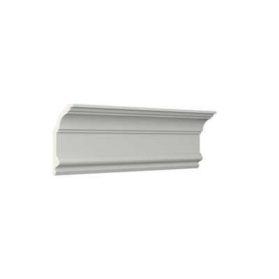 Endurathane Charlene Crown Moulding, 5 1/2"H x 2 1/2"P x 6 1/8"F x 94 1/2"L, Factory Primed