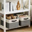  Ensemble de 4 grands paniers de rangement en tissu pliables avec poignées pour placard et tablettes, gris-1882639272