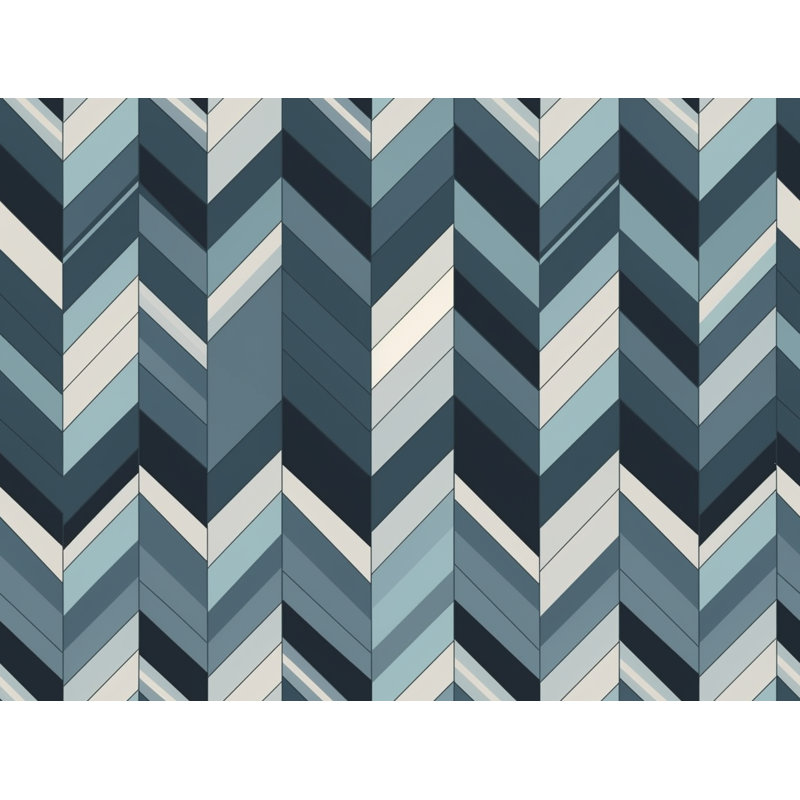 Chevron Shower Curtain Modern Bathroom Decor Blue, L 70 po x H 84 po