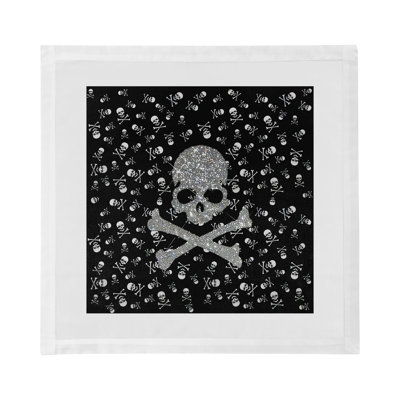 Crossbones Large Cotton Sateen Dinner Napkins