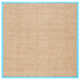 Auckland Bamboo Natural/Turquoise Area Rug