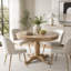 Table ronde moderne pour salle à manger, table de cuisine pour salle à manger